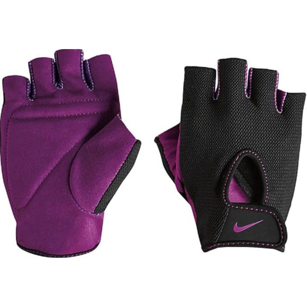 Nike Womens Fundamental Training Fitness Gloves Size M in Black/Bold Berry NWOT
